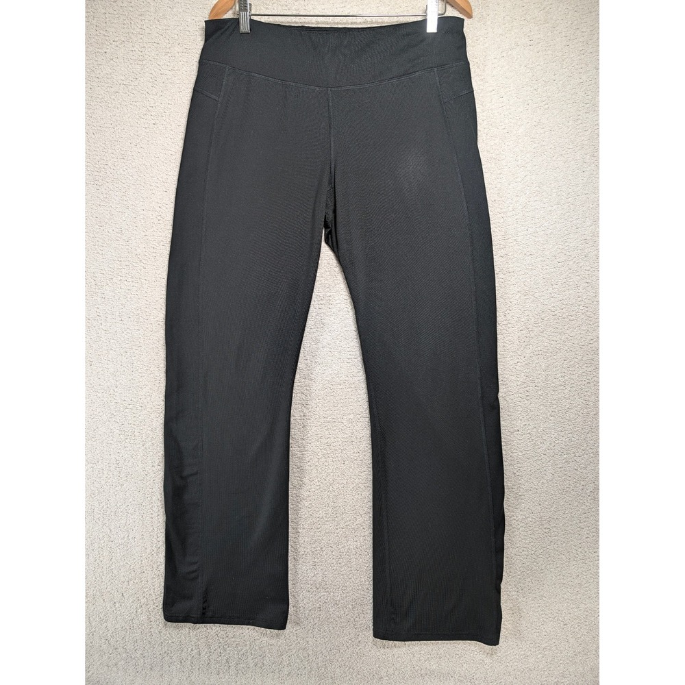 Champion Women Yoga Pants B9655C Polyester Elastane Black Straight Leg XL Active